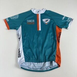 Primal Cycling Jersey Mens Large Green White Miami‎ Dolphins Cancer Challenge